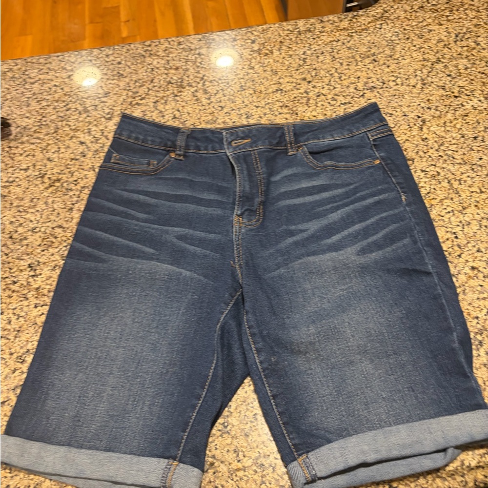 d. jeans Dark Blue Denim Bermuda Shorts